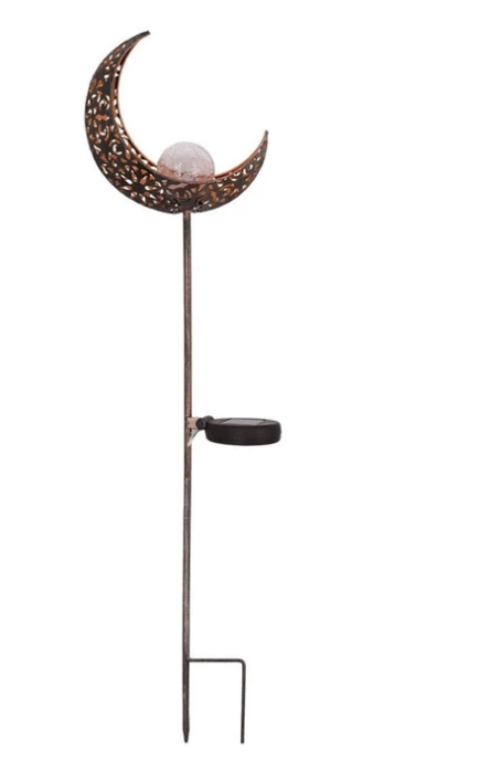 Solar Gartenleuchte aus Metall – Wasserdichtes LED Design in Mond-, Flammen-, Sonnen- oder Sternform