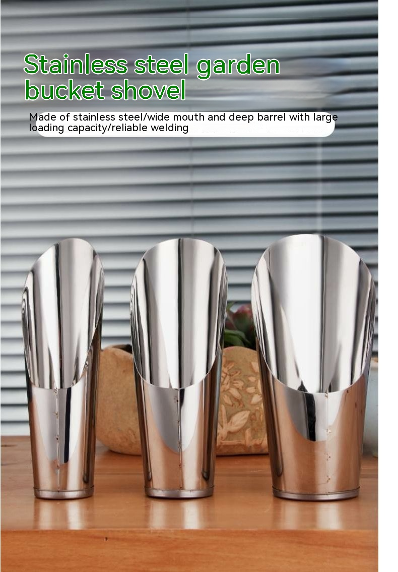 Edelstahl Schaufel für Blumenerde – Robuste Pflanzschaufel für Garten und Balkon