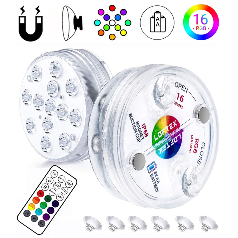 Unterwasser LED Licht mit Fernbedienung – RGB Multicolor Poolbeleuchtung für Badezimmer und Teiche