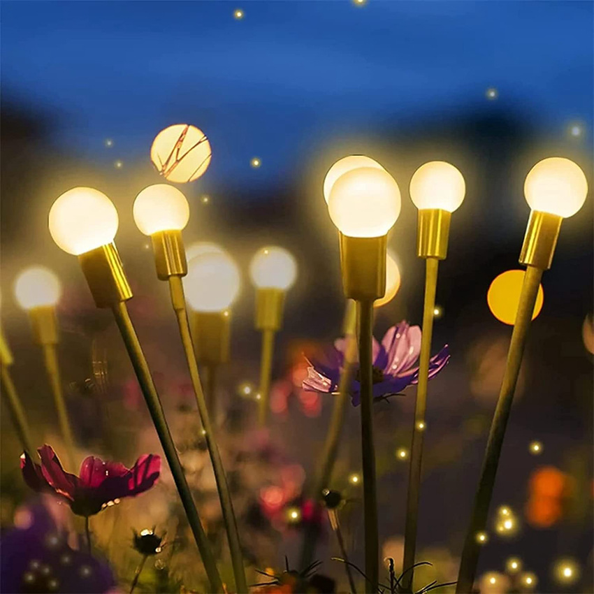 LED Solar Gartenlicht mit flexiblen Lichtkugeln – Wasserdichtes Deko-Licht für Beete und Wege