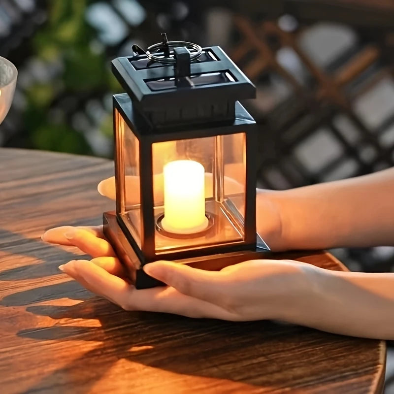 Solar LED Laterne mit Lichterdraht und Aufhängeclip – Wasserdichte Gartenbeleuchtung für Terrasse und Balkon