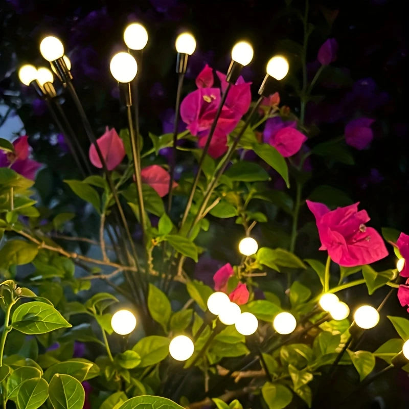 LED Solar Gartenlicht mit flexiblen Lichtkugeln – Wasserdichtes Deko-Licht für Beete und Wege
