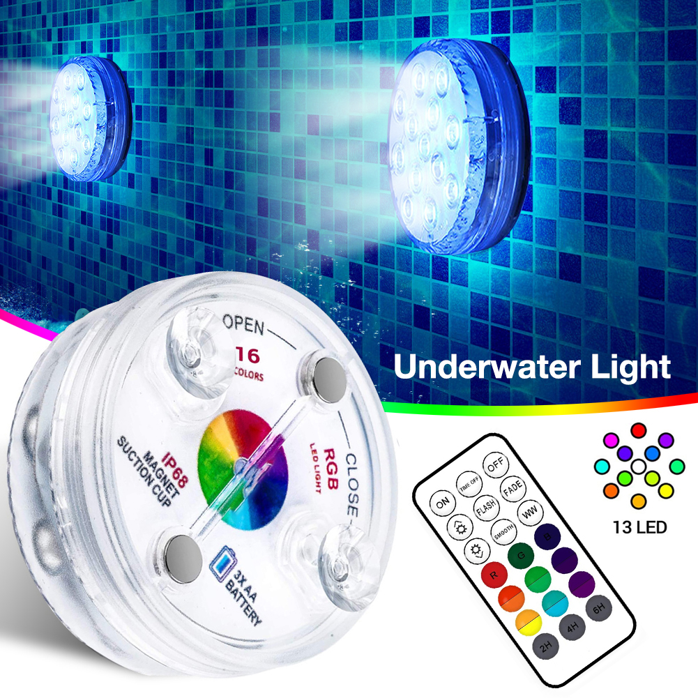 Unterwasser LED Licht mit Fernbedienung – RGB Multicolor Poolbeleuchtung für Badezimmer und Teiche