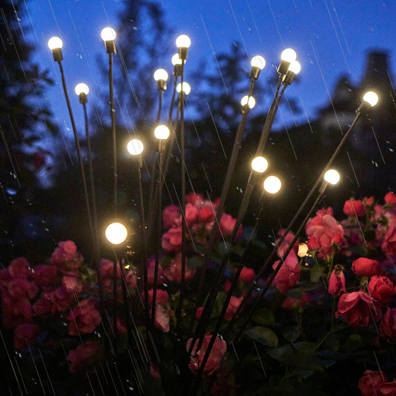 LED Solar Gartenlicht mit flexiblen Lichtkugeln – Wasserdichtes Deko-Licht für Beete und Wege