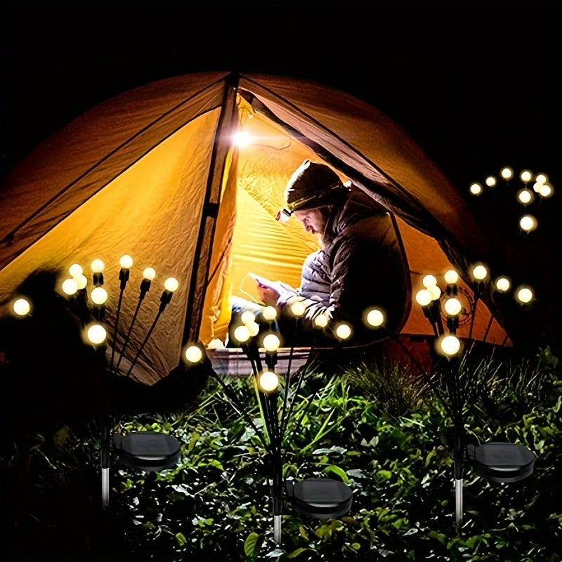 LED Solar Gartenlicht mit flexiblen Lichtkugeln – Wasserdichtes Deko-Licht für Beete und Wege