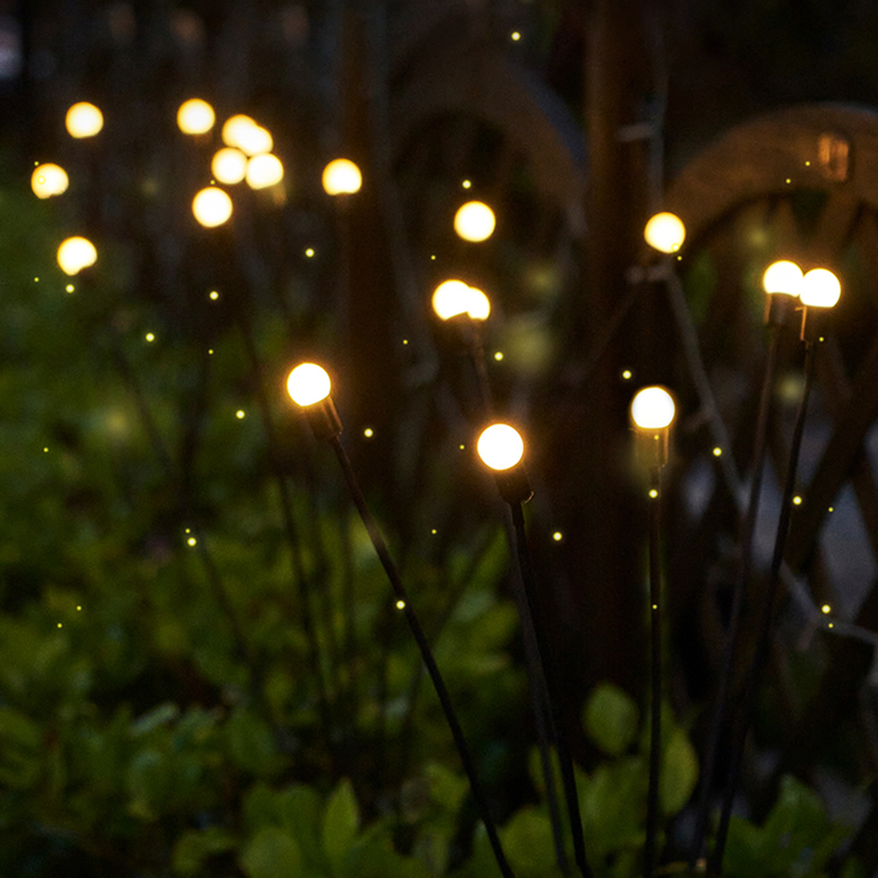 LED Solar Gartenlicht mit flexiblen Lichtkugeln – Wasserdichtes Deko-Licht für Beete und Wege