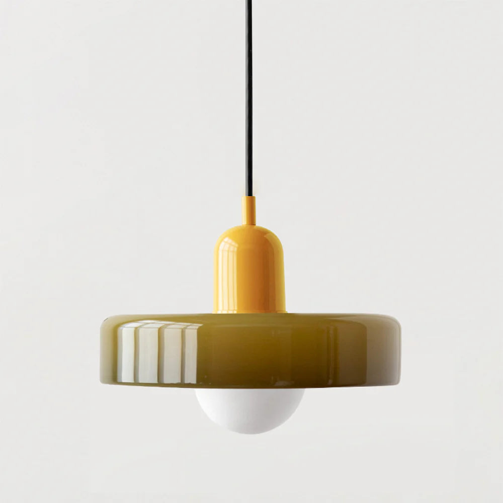 Bunte Glas-Pendelleuchte