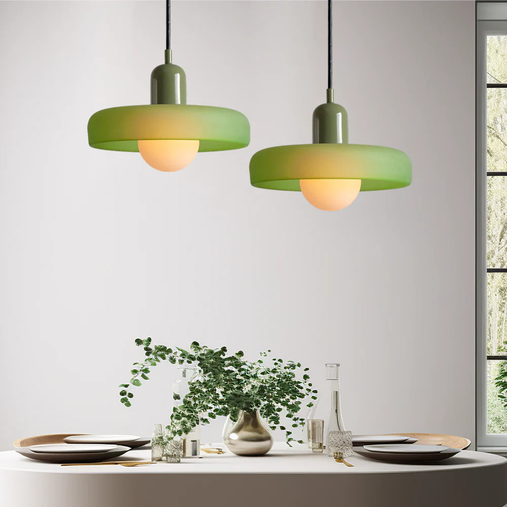 Bunte Glas-Pendelleuchte
