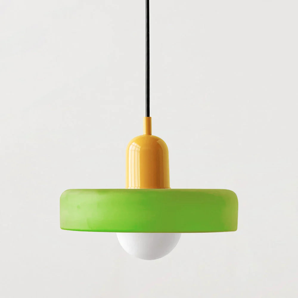 Bunte Glas-Pendelleuchte