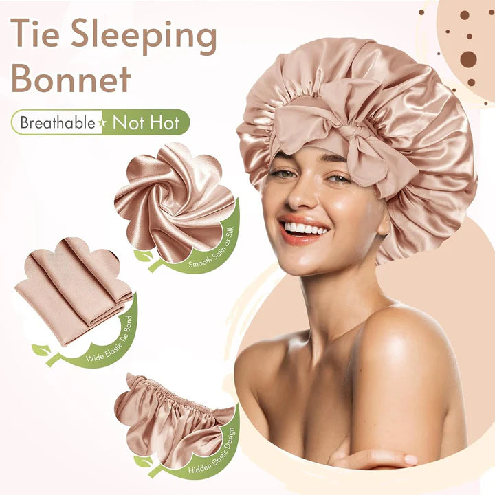 Satinstirnband – Komfortable Schlafmütze für Damen