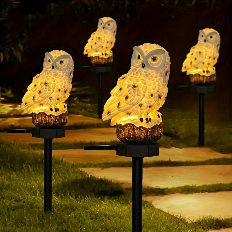 Solar Gartenleuchte Eule – LED Außenleuchte für Garten, Terrasse und Balkon, wetterfest