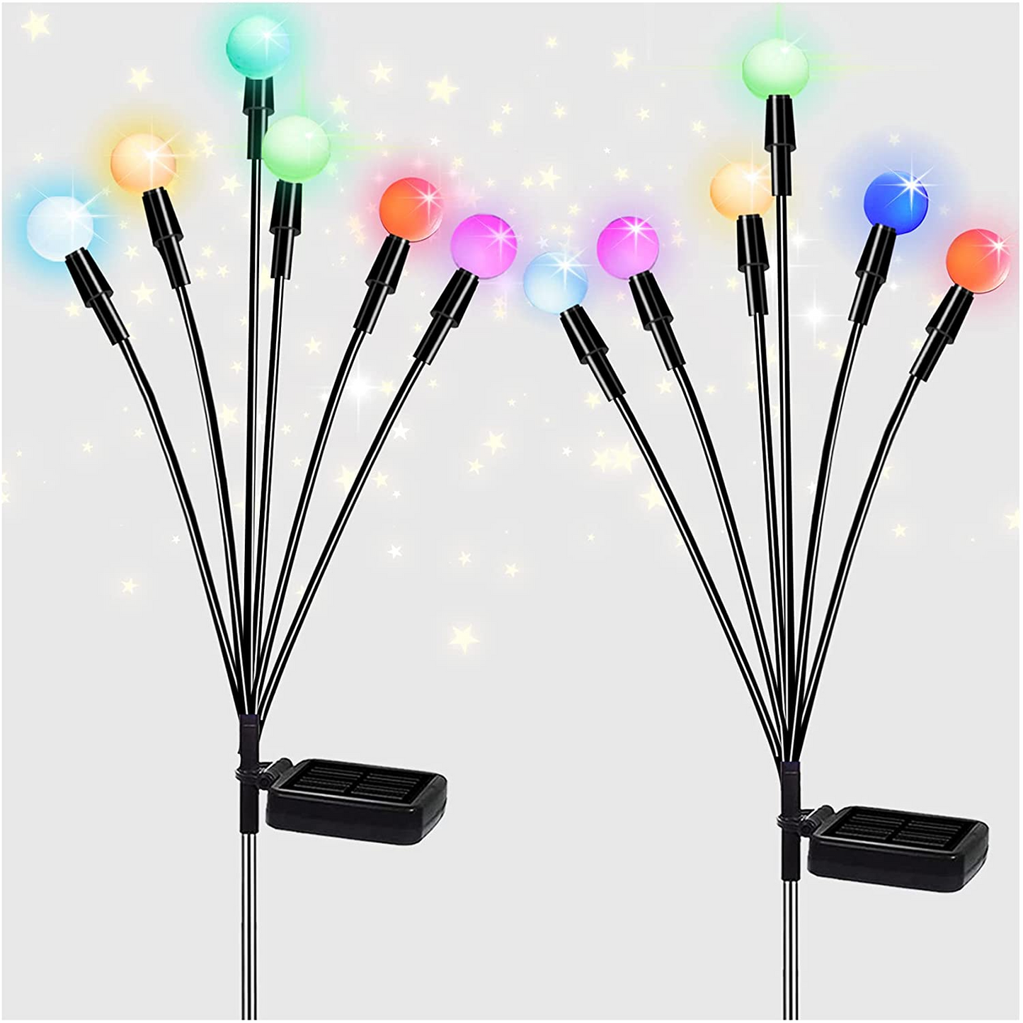 LED Solar Gartenlicht mit flexiblen Lichtkugeln – Wasserdichtes Deko-Licht für Beete und Wege