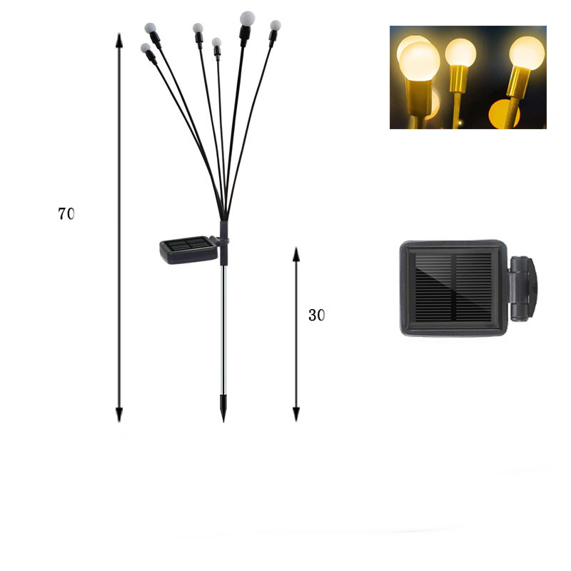 LED Solar Gartenlicht mit flexiblen Lichtkugeln – Wasserdichtes Deko-Licht für Beete und Wege