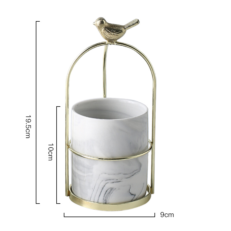 Blumenpflanzgefäße mit Vogel-Design für stilvolle Dekoration