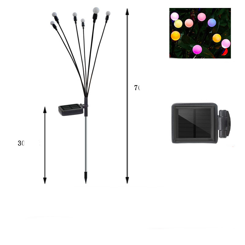 LED Solar Gartenlicht mit flexiblen Lichtkugeln – Wasserdichtes Deko-Licht für Beete und Wege