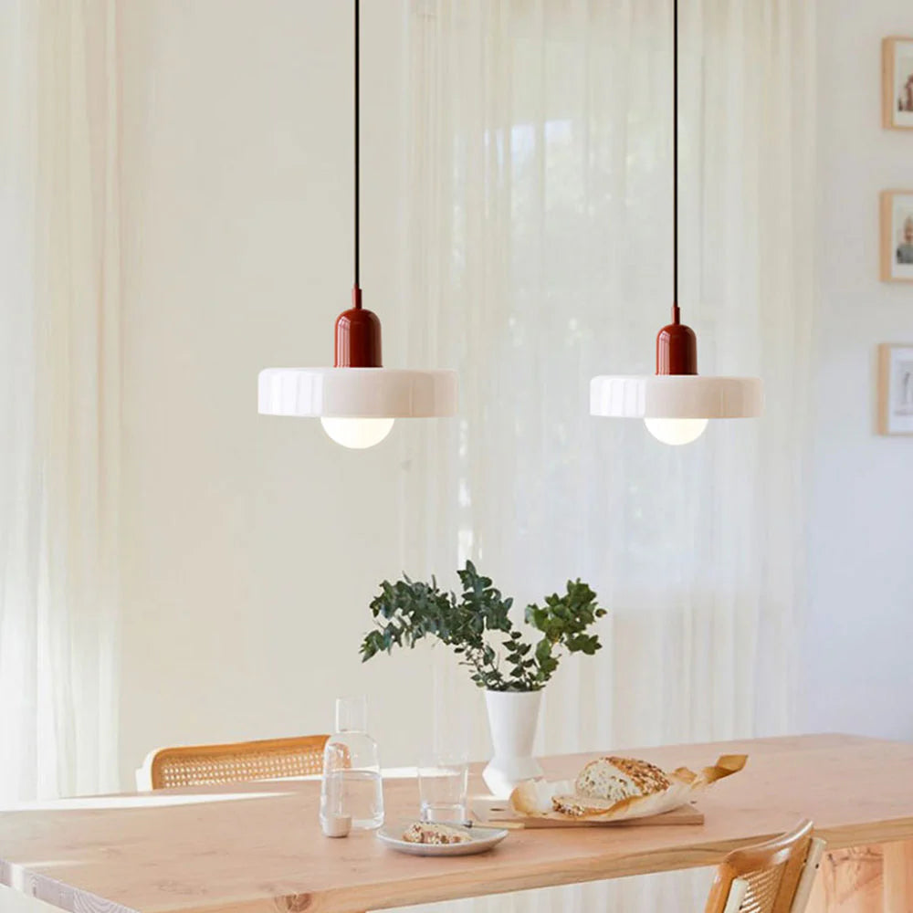 Bunte Glas-Pendelleuchte