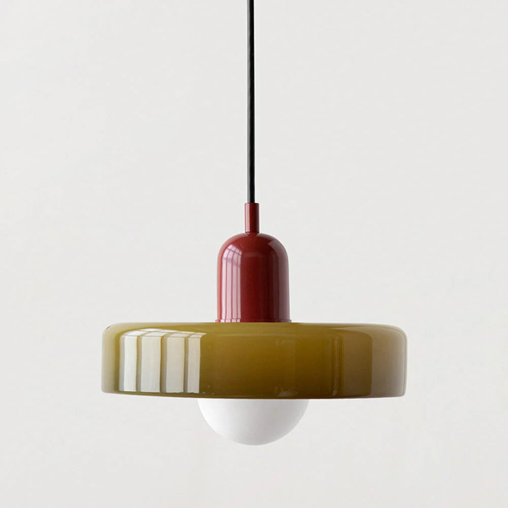 Bunte Glas-Pendelleuchte