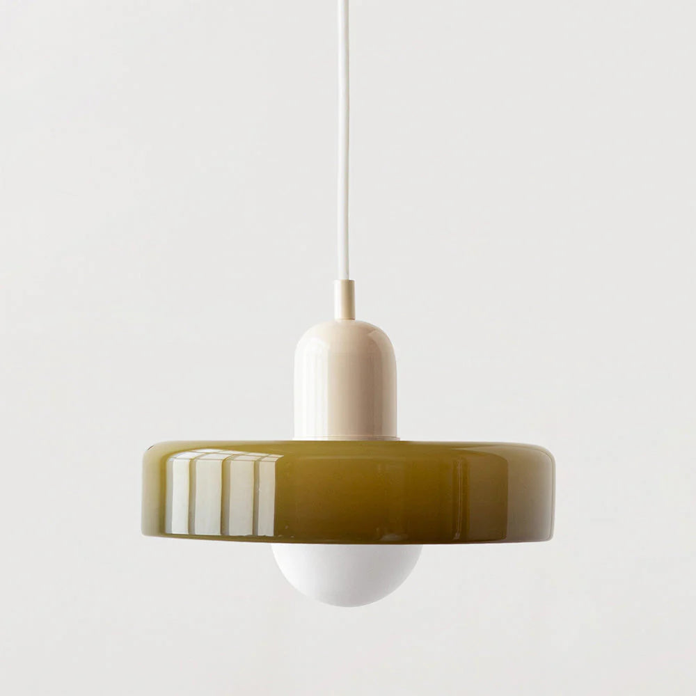 Bunte Glas-Pendelleuchte