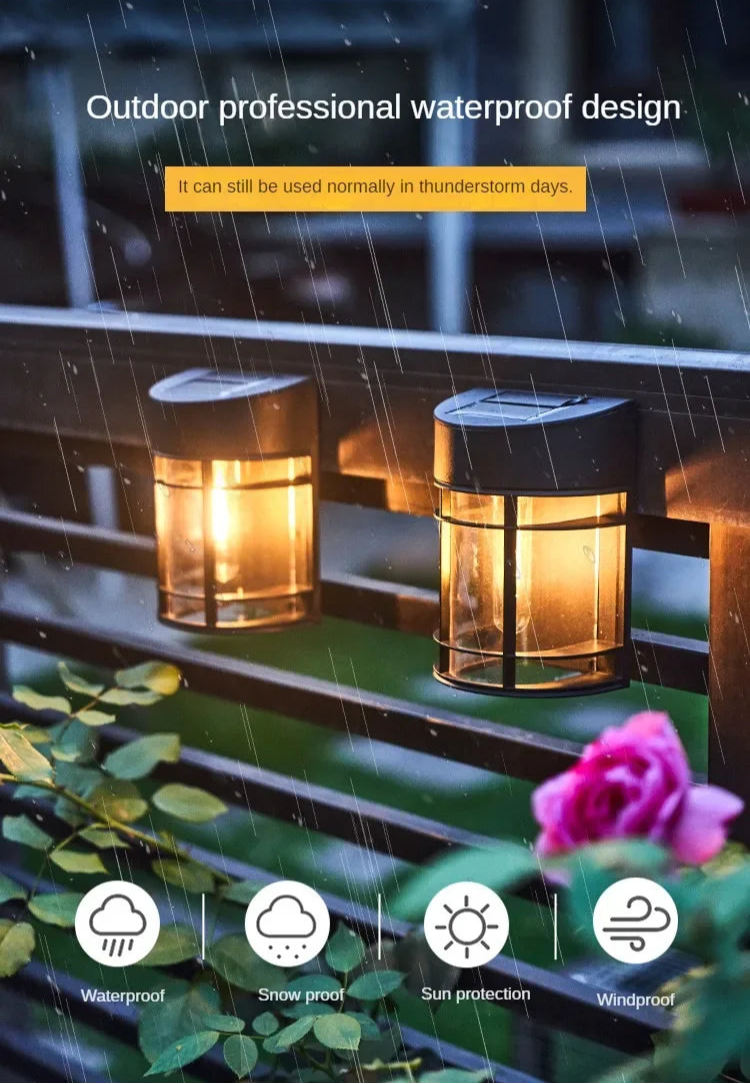 Außenwandleuchte mit Glas und Gitter – LED Gartenbeleuchtung, wetterfest für Terrasse & Balkon