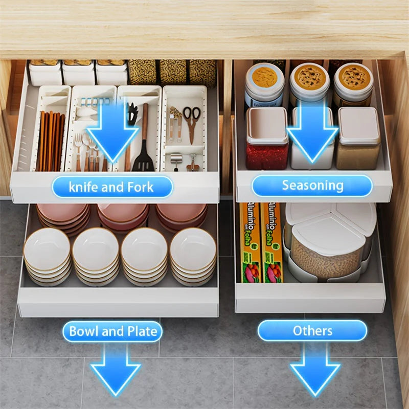 Erweiterbarer Küchenschrank-Organizer