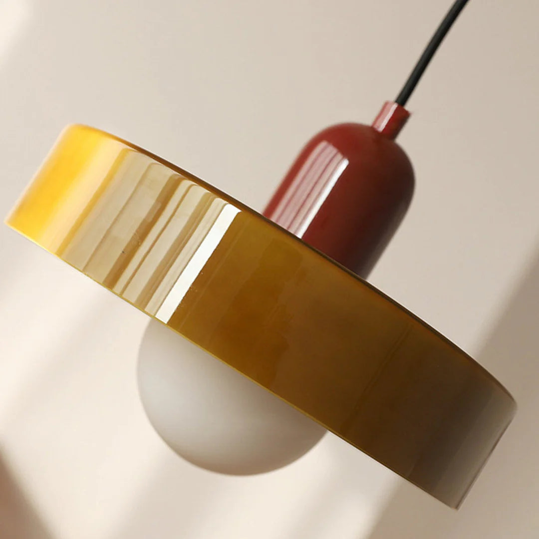 Bunte Glas-Pendelleuchte