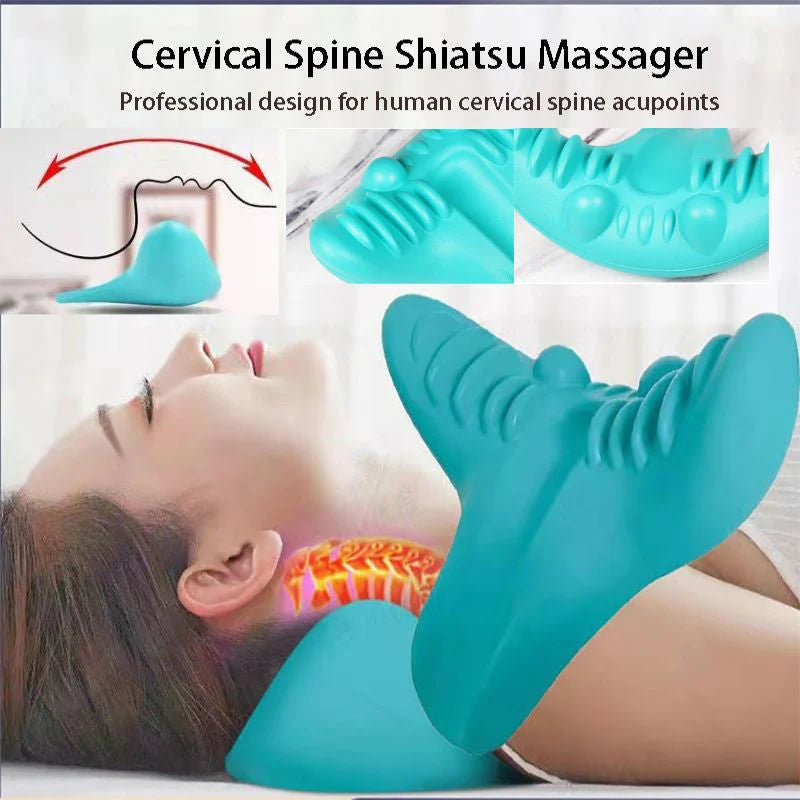 Nacken- und Schulterdehner – Cervicales Traktionskissen für Wirbelausrichtung und Massage