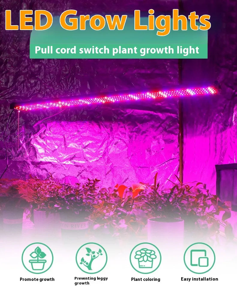 LED Pflanzenlampe mit Vollspektrum-Beleuchtung und Zugschalter für optimales Pflanzenwachstum