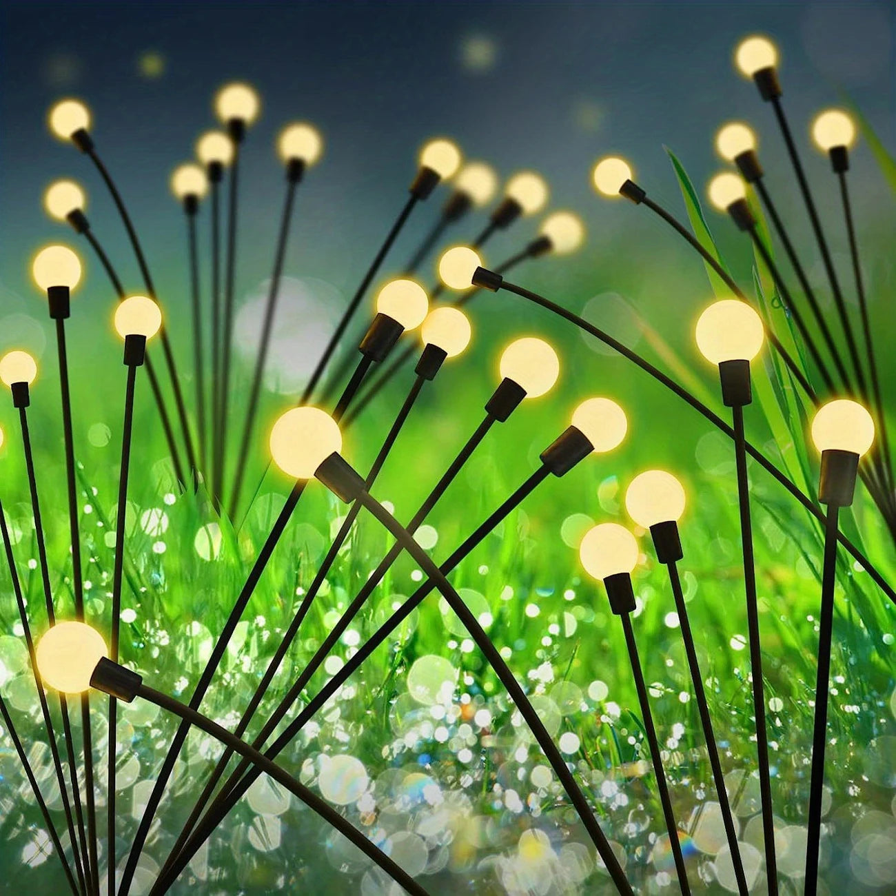 LED Solar Gartenlicht mit flexiblen Lichtkugeln – Wasserdichtes Deko-Licht für Beete und Wege