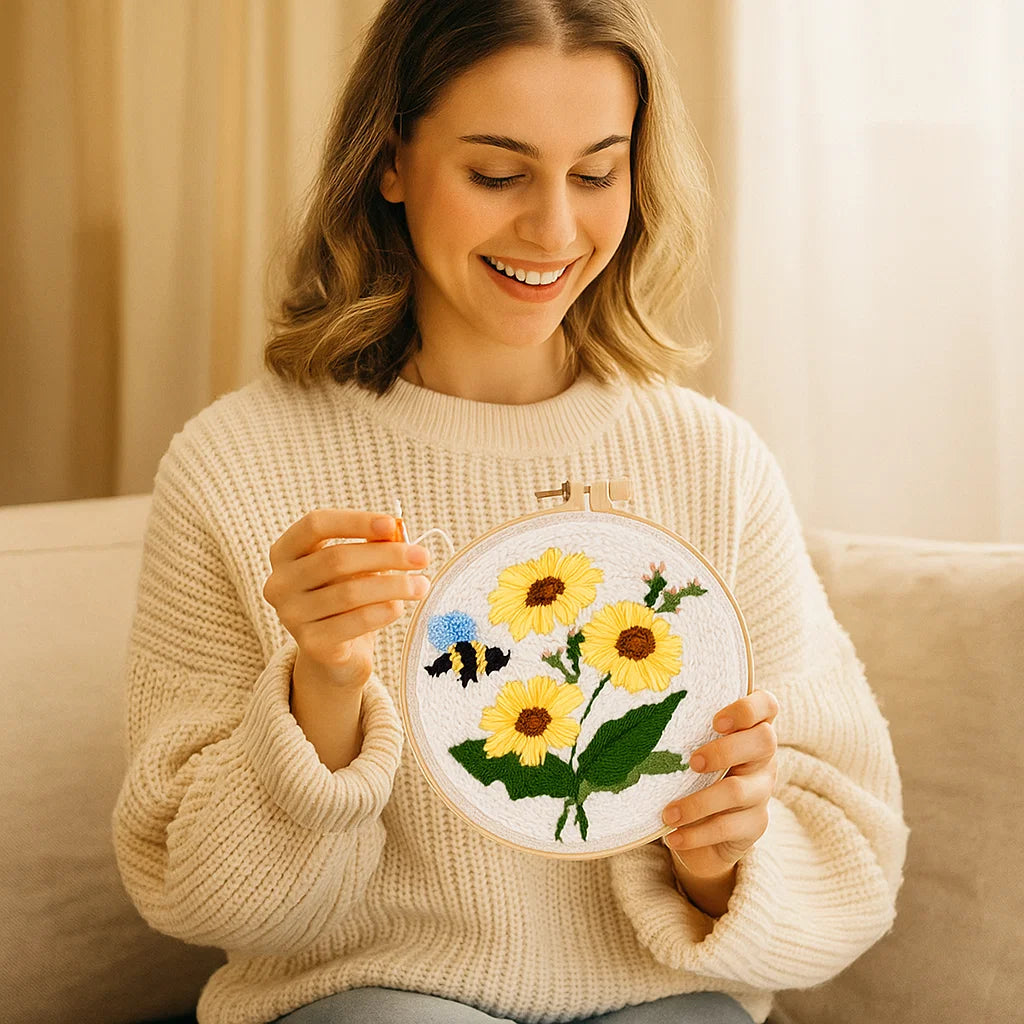 Entspannendes Stickset mit verschiedenen Designs