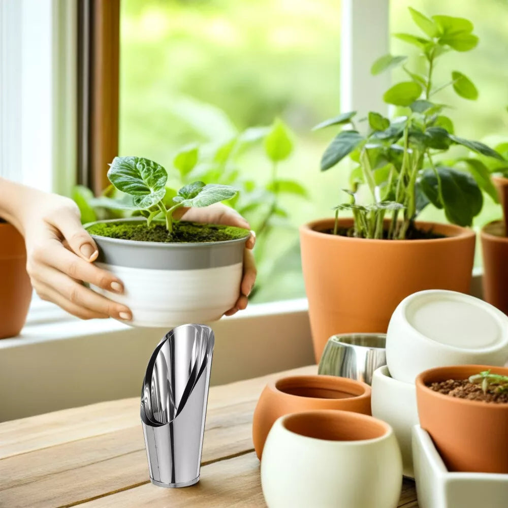 Edelstahl Schaufel für Blumenerde – Robuste Pflanzschaufel für Garten und Balkon