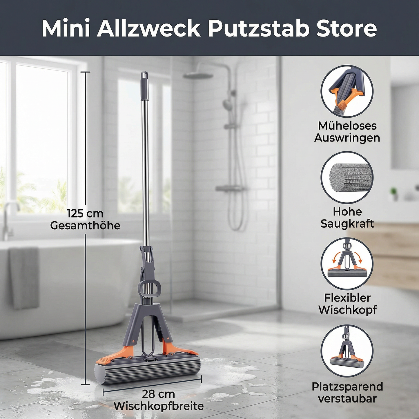 Mini Allzweck Putzstab