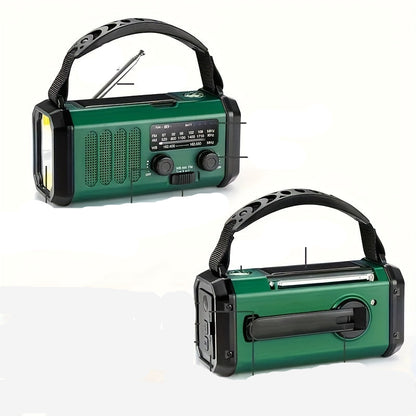 Solar-notfallradio Mit Powerbank – Kurbelradio Mit Led-taschenlampe Für Camping & Outdoor