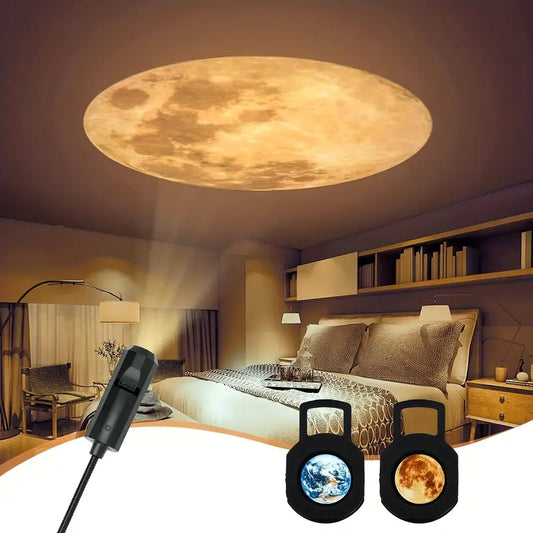 Projektionslampe Erde und Mond – Stimmungsvolle Deckenbeleuchtung für Dein Zuhause