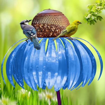 Vogelfutter Station im Blumen-Design
