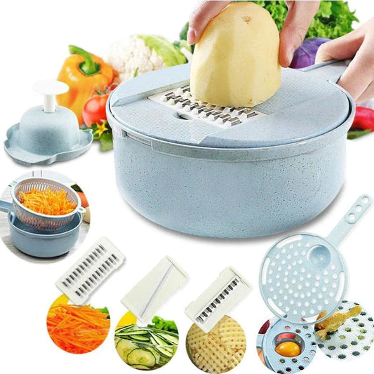 Multifunktionale Gemüsehobel Mit Sieb – 3-in-1 Küchenreibe Für Gemüse & Obst | Praktischer Küchenhelfer Mit Auffangschale