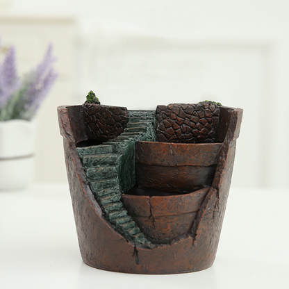 Sukkulent Dekorationsblumentopf für Mini-Garten – Bonsai Pflanztopf für Mikrolandschaft und Garten