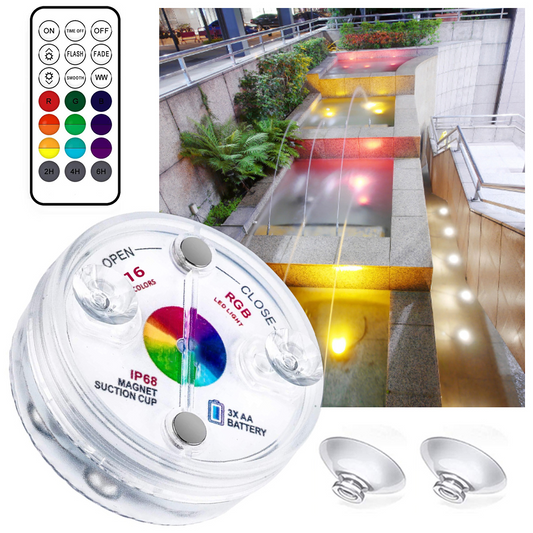 Unterwasser LED Licht mit Fernbedienung – RGB Multicolor Poolbeleuchtung für Badezimmer und Teiche