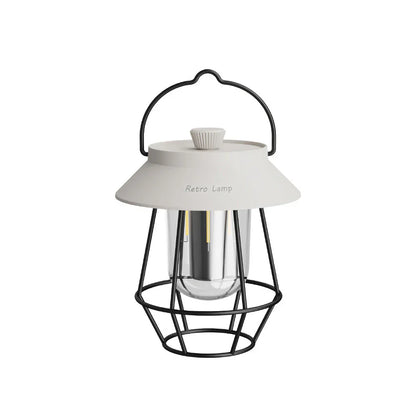 LED Camping-Laterne im Retro-Design – Tragbare Lampe für Innen und Außen