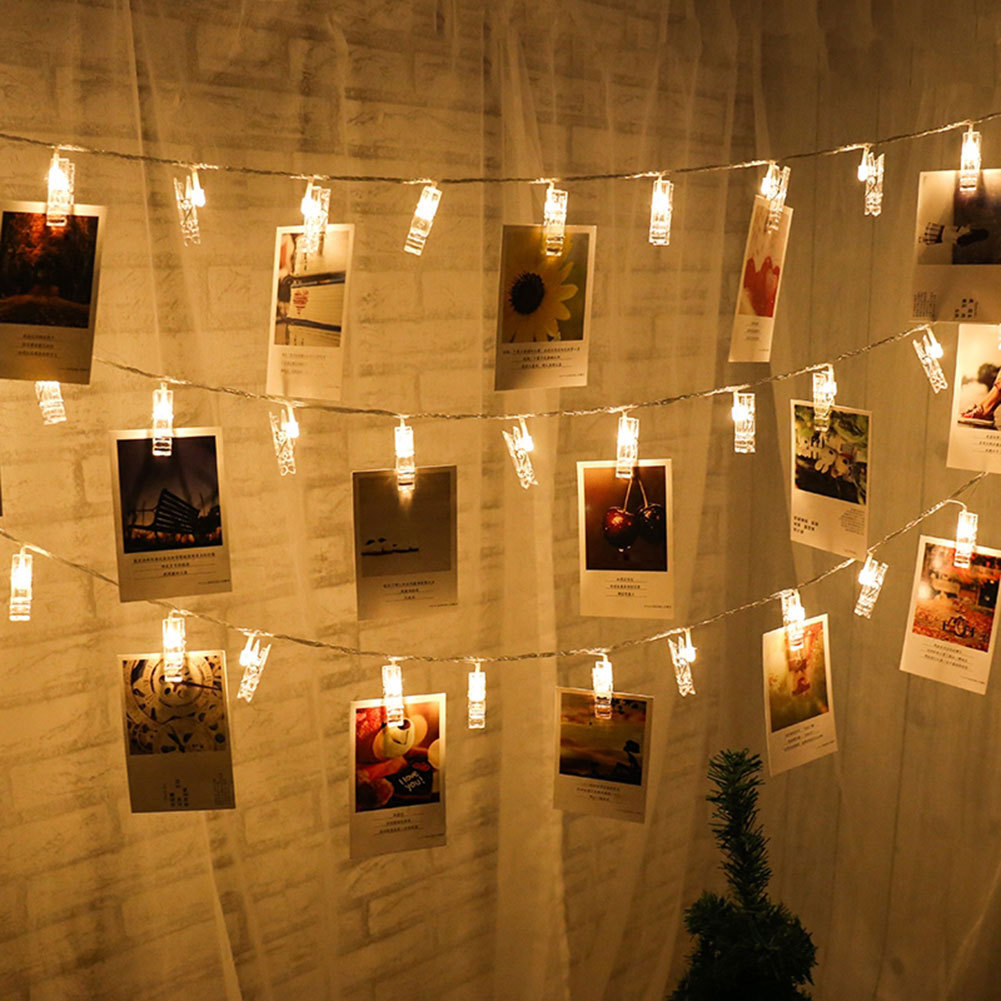 LED Fotoclips Lichterkette mit Batteriebetrieb – Farbwechselnde Lichter zur Dekoration und Fotopräsentation