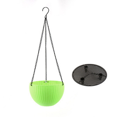 Geflochtener Hängekorb für Pflanzen mit Kette – Ideal für Balkon und Garten