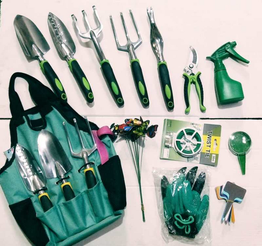 Gartenwerkzeug Set mit Tasche – Komplettes Set für Pflanzenpflege und Gartenarbeit