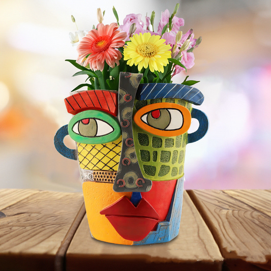 Bunter Gesichts-Blumentopf – Kreative Deko für Zuhause und Garten