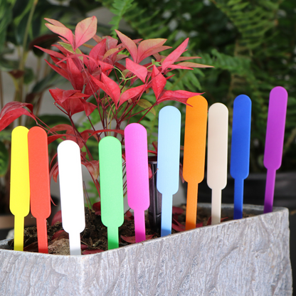 Bunte Pflanzenstecker aus Kunststoff – Wetterfest & Wiederbeschreibbar