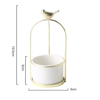 Blumenpflanzgefäße mit Vogel-Design für stilvolle Dekoration