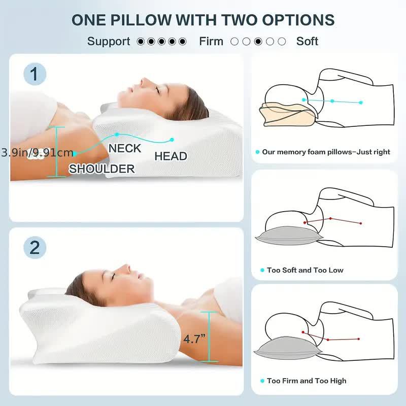 Ergonomisches Kopf Kissen für Erholsamen Schlaf