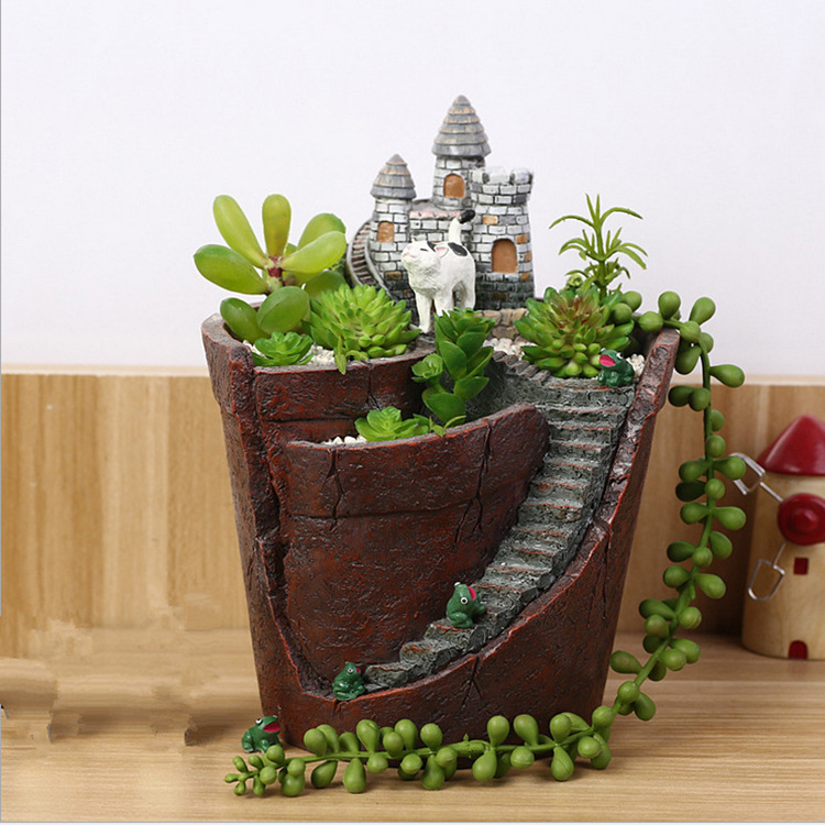 Sukkulent Dekorationsblumentopf für Mini-Garten – Bonsai Pflanztopf für Mikrolandschaft und Garten