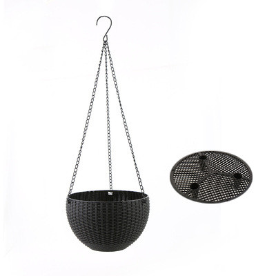 Geflochtener Hängekorb für Pflanzen mit Kette – Ideal für Balkon und Garten