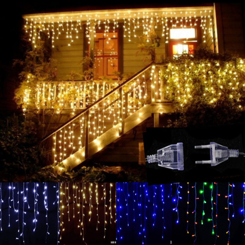 LED Sternenhimmel Eiszapfen Lichterkette – Dekorative Lichtervorhänge für Weihnachten und Garten