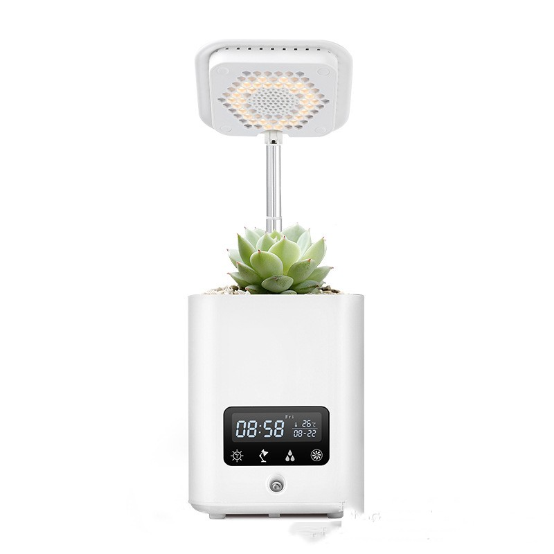 Multifunktionaler intelligenter Hydroponik-Pflanztopf mit Kalender, Diffusor und Schreibtischlampe