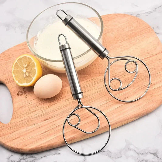 Robuster Edelstahl-Danish Dough Whisk – Langlebiges, Ergonomisches Design für Vielseitiges Backen & Kochen